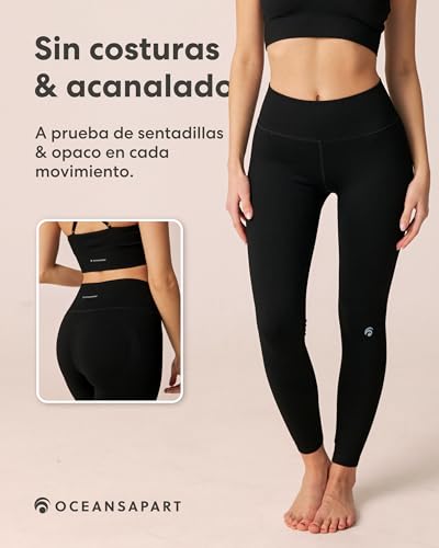 Leggings deportivos mujer opacos que evitan transparencias 2