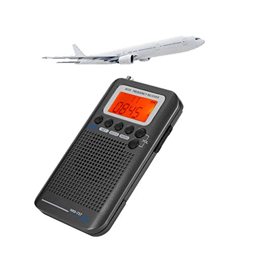 ASHATA Receptor Radio Escáner Banda Avión VHF, Grabador