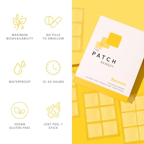 Image of The Patch Remedy Recover Patch | Glutathione, Milk Thistle, NAC, Ginger, Ginseng & Prickly Pear | 30 Patches