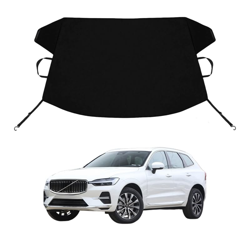 Image of XC60 /90 Custom Windshield Cover for Ice and Snow for Vol-vo XC60 /90 Windshield Snow Cover 600D Shade Blocks Winter Frost Hail Protector Car Accessories