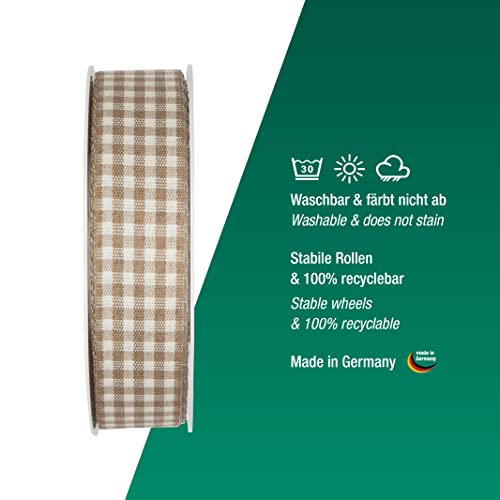 Halbach Silk Check Wristbands, Polyester, linen, 2500.0 x 2.5 x 0,1 cm, 25 mm - Image 3