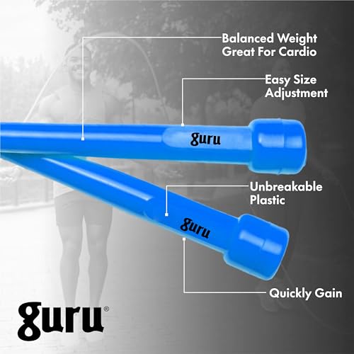 Image of GURU Skipping Rope, Adjustable Jumping Rope For Men & Women & For Kids Ideal For Gym /Exercise Rope For Workout