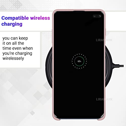Image of LIRAMARK Liquid Silicone Soft Back Cover Case for Samsung Galaxy S10 Plus / S10+ (Pink)