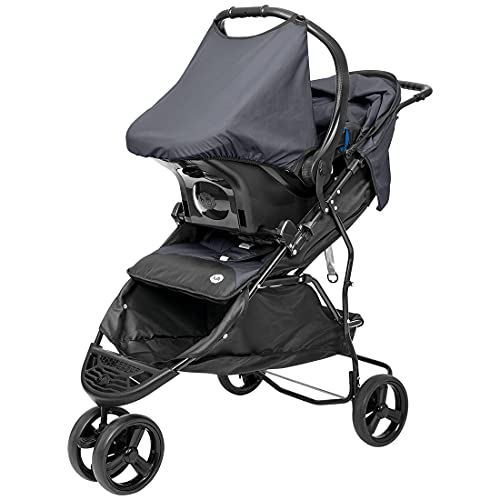 Carrinho Evo Preto/Cinza - Tutti Baby