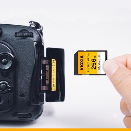Image of KIOXIA EXCERIA PRO G2 256GB SD Card for Camera | Made in Japan | SDXC UHS-II V60 U3 | 300MB /s Read, 250MB /s Write | 8K Video Recording | 5-Yr Warranty