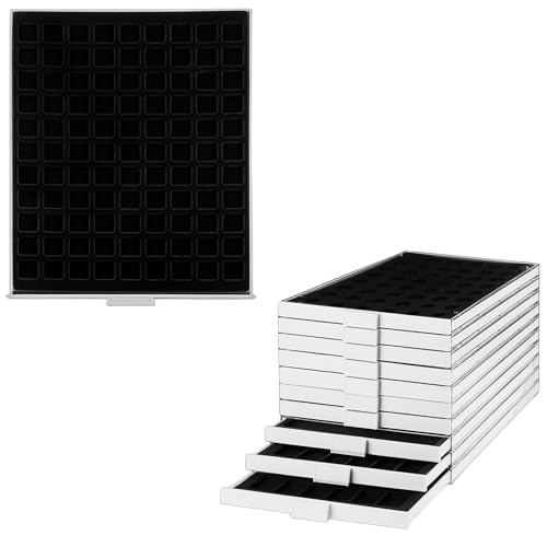 Médaillier 99 compartiments Prophila rangement pièces 19 mm insert noir pour vitrine