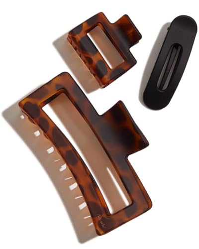 Kitsch 3-Piece Matte Claw Clip Set (Black & Tortoise) — view 7