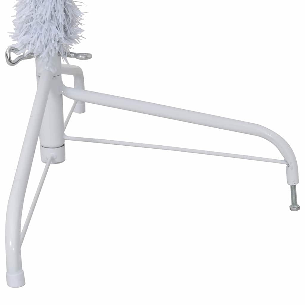 Árbol de Navidad artificial con soporte, color blanco, 210 cm, PVC