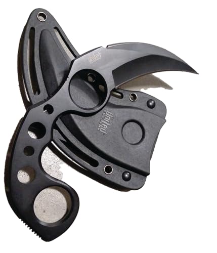 United Cutlery Undercover Black Karambit Knife | Full Tang Stainless Steel Blade | Ergonomic Grip | Tactical Fixed Blade Knife with Sheath | Compact EDC Survival Tool