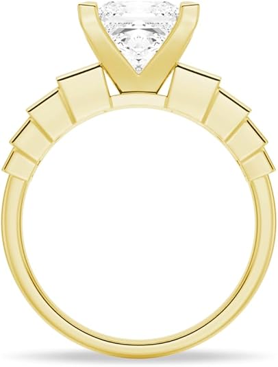 Moissanite ring side profile