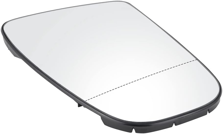 Replacement Side Mirror Glass Heated with Back Plate, Rearview Power Heated Mirror Glass, Compatible with Mercedes Benz S-Class W220 1998-2002 CL-Class W215 2000-2003, White Pair