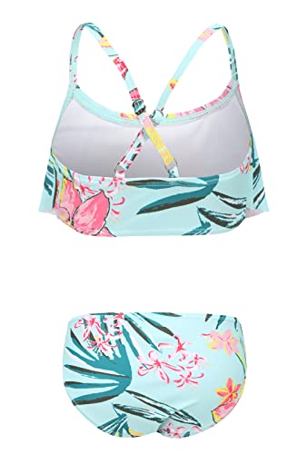 Image of Girls Two Piece Swimsuits Rainbow Bikini Sets Adjustable Strap Bathing Suits