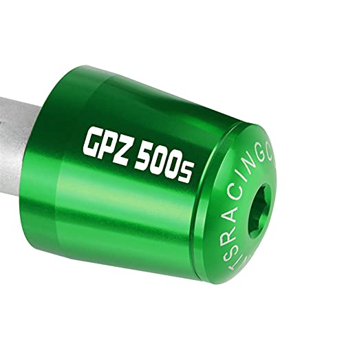 Cubierta Contrapeso Manillar Aluminio CNC Verde para Tapón Extremo de Kawasaki GPZ500S 6
