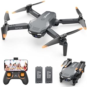 S90 Drone with Camera for Adults, 1080P HD Mini FPV Drones for Kids Beginners, Foldable RC Quadcopter Toys Gifts with Altitude Hold, Voice/Gesture Control, 3 Speeds, 2 Batteries