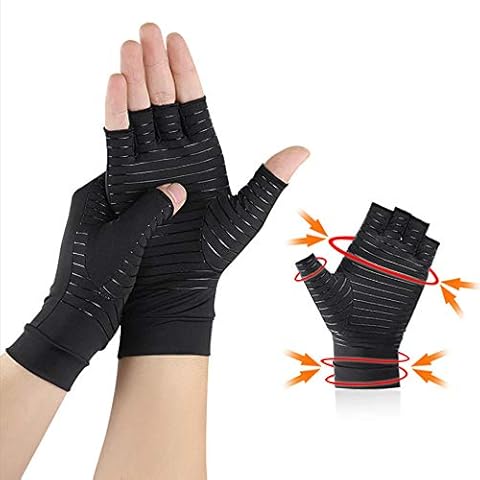 Copper Fit Gloves-High Copper Content,TOPIND Copper Fit Hand Relief Compression Gloves for Women/Men Suitable for Arthritis,Carpal Tunnel,Rheumatiod,Tendonitis,Pain Relief (X-Large) Cover