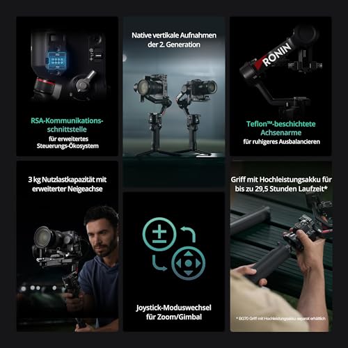 DJI RS 4, Gimbal Stabilisator für Kameras, Canon/Sony/Nikon/Fujifilm – Ansicht 3