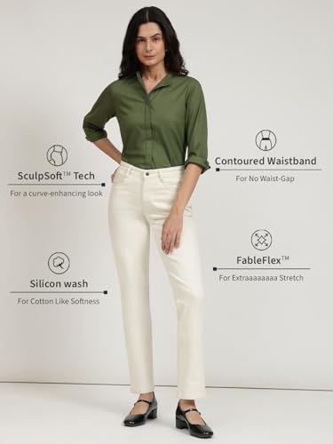Image of FableStreet Women's Mid Waist Jeans |Wide Leg Jean - Perfect for Travel, Party & Everyday Use