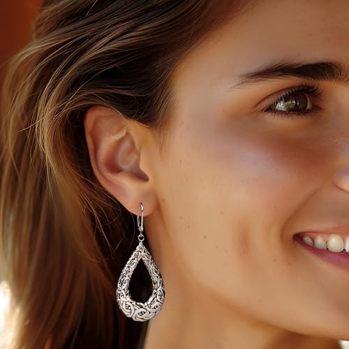 Ross-Simons Sterling Silver Byzantine Open Teardrop Earrings2