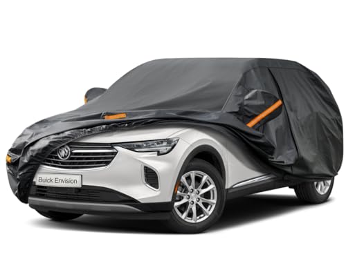 Kayme 7 Layers SUV Car Cover Custom Fit for Buick Envision (2015-2025) Waterproof All Weather for Automobiles, Outdoor Full Cover Rain Sun UV Protection.Black