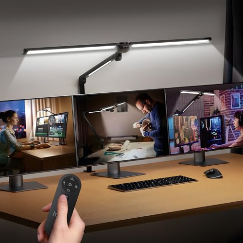 NGTeco LED Schreibtischlampe mit 3 Lichtleisten, 39,3 Zoll dimmbare...