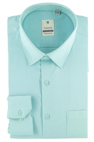 7-DAYS Men's Premium Formal Shirts – Regular Fit, Full Sleeve, 10...