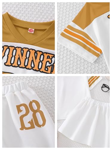 Image of PureChapter Tween Girls 2 Piece Outfits Short Sleeve Tops and Pleated Skirt Set, Cute Pleated Skirt for Girls Size 7-14