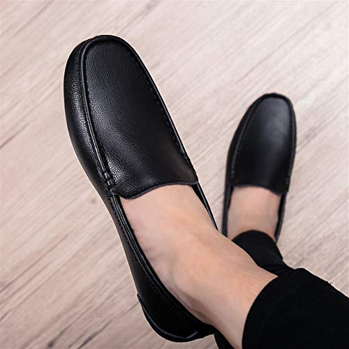 Driving Loafer for Men Boat Moccasins Slip On Style Microfiber Leather Simple Pure Colors Low Top Round Toe2