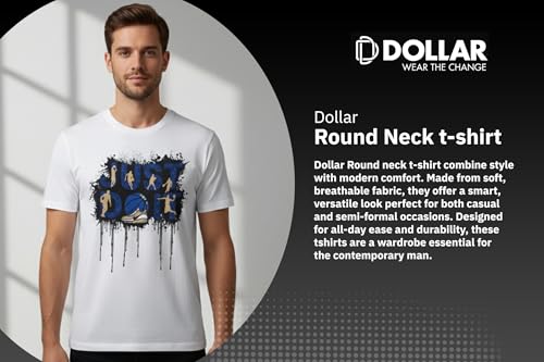 Image of Dollar Club Men's Cotton Round Neck Printed T-Shirt