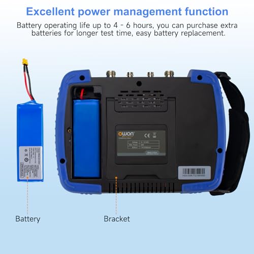 OWON HSA032-TG Handheld-Spektrumanalysator mit Tracking-Generator, Frequenzbereich 9 kHz bis 3,2 GHz, EMI-Pre-Compliance-Testkit mit 8-Zoll-IPS-LCD-Touchscreen-Display