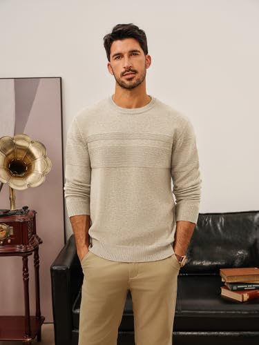 PJ PAUL JONES Sweaters for Men Casual Crewneck Pullover