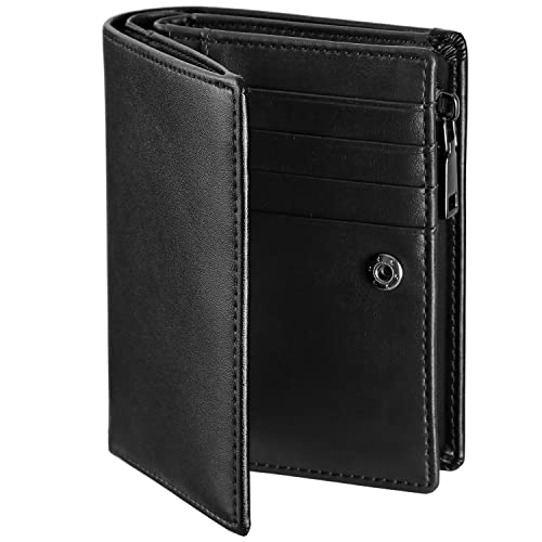 Cartera Minimalista Negra Con RFID Y Ventana Para DNI - Pequeña, Impermeable Y Con Cordón. Ideal Para El Día A Día