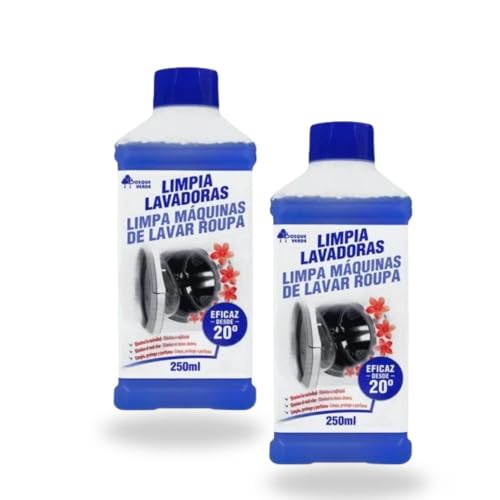 BVERDE Limpia Lavadoras Líquido para Máquinas de Lavar Roupa, 250 ml, Pack de 2