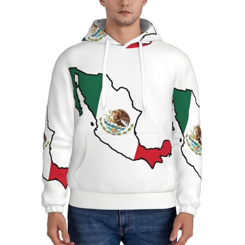 Sweat à capuche homme imprimé Mexique en polyester durable - 2