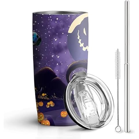 Hualvbul 20 Oz Stainless Steel Tumbler with Straw Cover