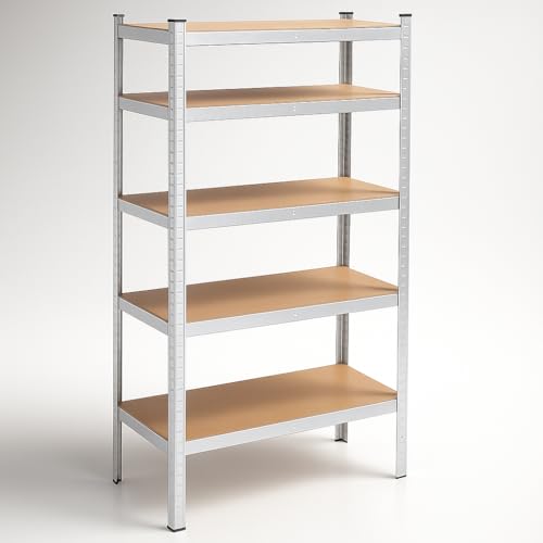 SPRINGOS Étagère en métal pour garage, cave, 60 x 100 x 180 cm, 5 étagères