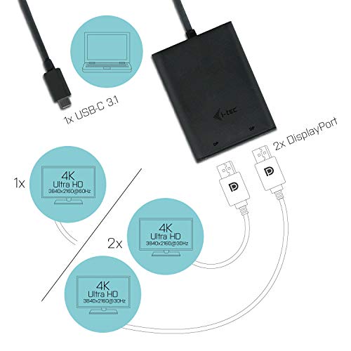 I-Tec USB-C auf Dual Display Port Video Adapter - 7