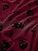 ROSE GAL Women Plus Size Gothic Blouse Skulls Mesh Flocking Flutter Sleeves Lace Up Grommet Buckle Straps Crinkle Textured Goth Swing Top(Red/L)