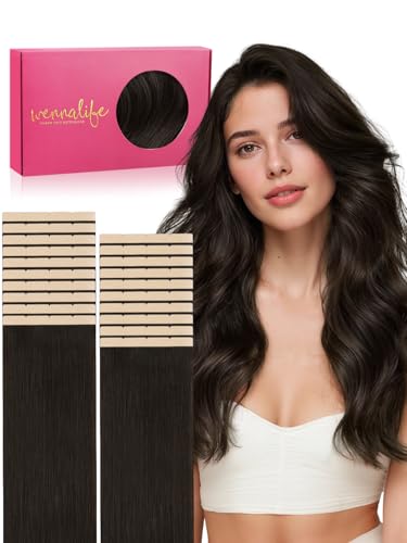 Image of WENNALIFE 3.15 inch Wide Tape in Hair Extensions Human Hair, Tape in Weft