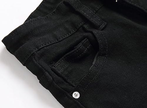 Boy's Skinny Fit Ripped Destroyed Distressed Stretch Fashion Denim Jeans Pants3