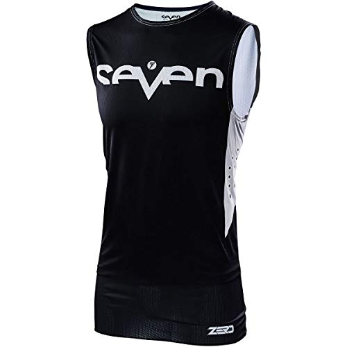 Camiseta De Motocross Sin Mangas Seven Mx 2018 Zero Staple Negro (L , Negro)