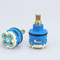 Mix Tap Inner Cartridge Vervanging, Reserveventielen Cartridges, 26/28/33/35 /37mm, Keramische Schijf Cartridge Vervanging Kraan Watermengkraan Inner Control Keukenkraan Klep,Q-37mm (Color : M 35mm