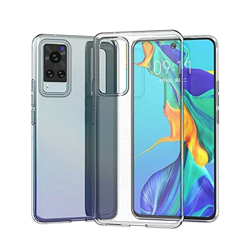 Image of Case Creation New Vivo X60 Premium Imported 0.3mm Crystal Clear Totu Silicone Transparent Flexible Soft Corner Protection with TPU Slim Back Case Color Variation Cover for Vivo X60