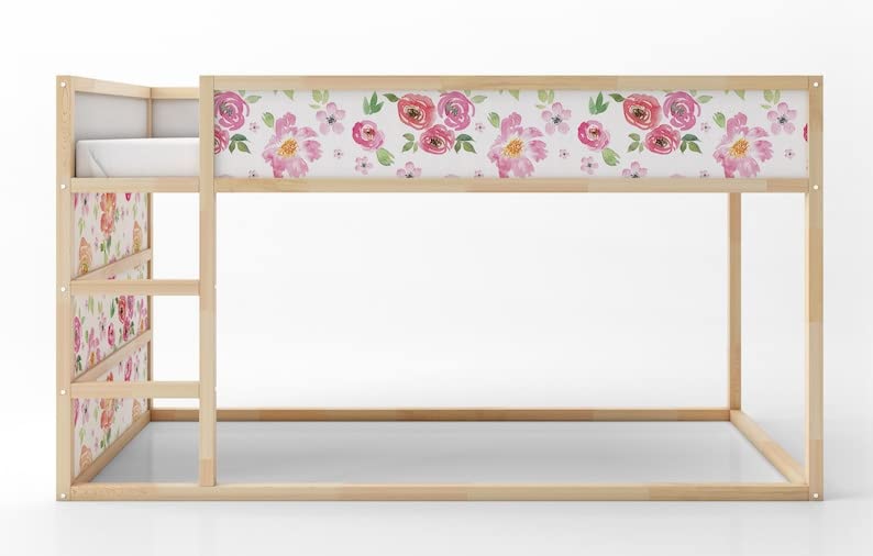 Vinilos decorativos rosas acuarela para muebles miniatura 3