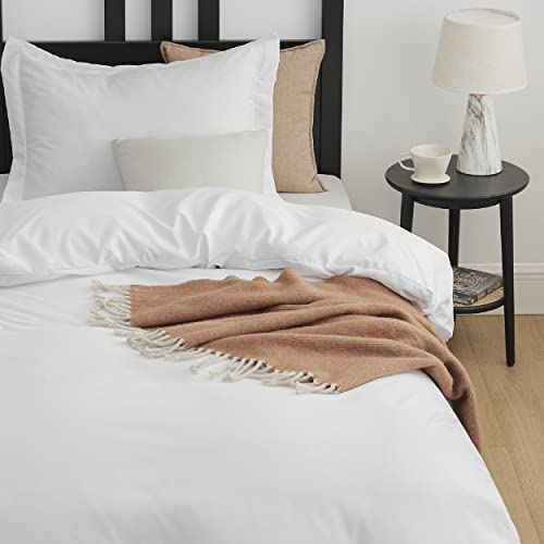 Image of Bedsure Duvet Cover Twin /Twin XL Size - Soft Double Brushed Bedding Set for Kids & Adults, Zipper Closure, 2 Pieces, Includes 1 Duvet Cover (68 inchx90 inch) & 1 Pillow Sham, NO Comforter, Bright White