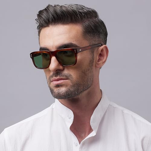 Image of Shisen Fox YOROKOBI Unisex Sunglasses with Iconic Design & Smudge Free Lenses, Anti-Reflective Coating & 100% UV Protected Frames with Protective Case & Lens Elixir