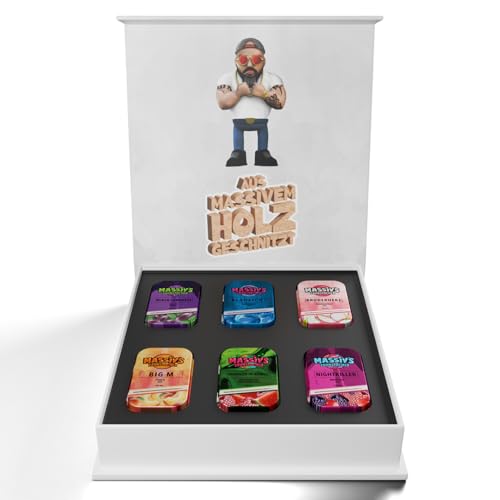 Massivs Zahnstocher - Zahnstocher mit Geschmack 6er Set in Geschenkbox