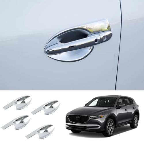 MUSOYADIマツダ CX-5 KF系 専用外装ガーニッシュカバー ドア アウター ハンドル ボウル パネル ドア装飾カバー ガーニッシュアクセサリー ガーニッシュインテリアパネル新型MAZDA CX5に対応 設計ABS(クロームメッキ)4枚