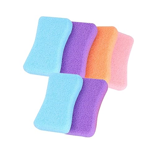 Gogogmee 6 Pcs Random Color Foot Stone Nail Cuticle Remover Exfoliating Tool for Home Use