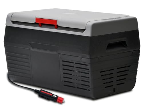 SMETA 12V Portable Car Refrigerator/Freezer, 20L(21QT) Mini Fridge, Travel Camper 12v/110v Electric Cooler Solar For RV Outdoor Semi-Truck, -4℉~68℉