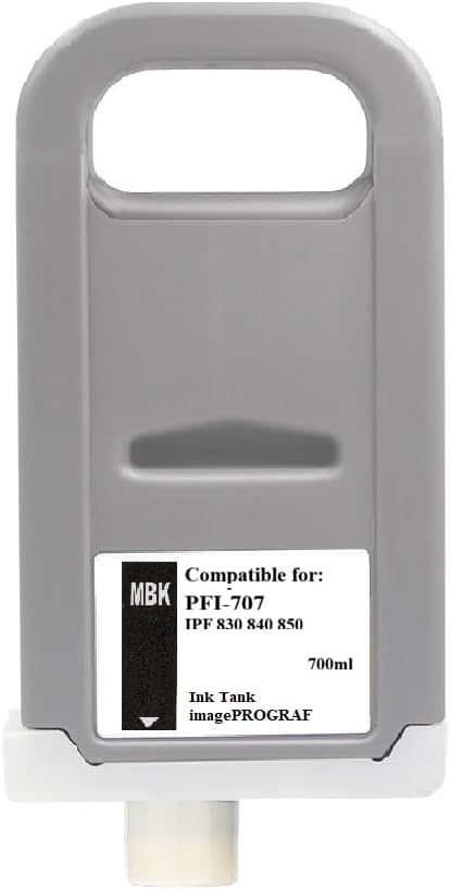 Vivid Colors VC PFI-707 Matte Black Ink Cartridge for Canon PFI-707MBK PFI707MBK pfi707 (700ml, Matte Black) for Canon imagePROGRAF 830 840 850 Printer.